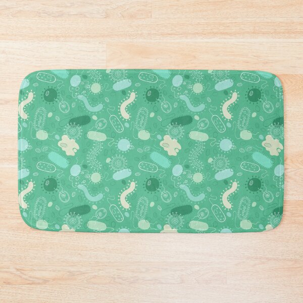 Item preview, Microorganisms pattern - viruses, bacteria and amoeba - green designed and sold by HazelFisher.