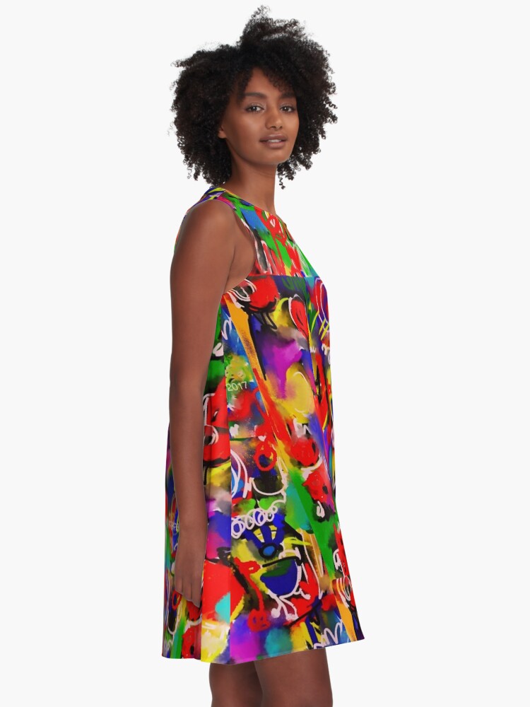 "Venus Retrograde in Aries Abstract" ALine Dress for Sale by Kater