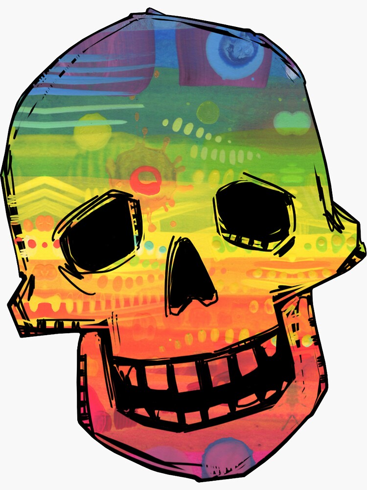 Rainbow Skulls Design- 2020 by gwennpaints