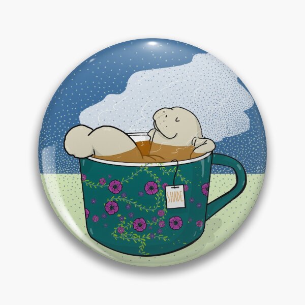 Item preview, The manatea is excellent today - manatee in teacup infused in shade designed and sold by tostoini.