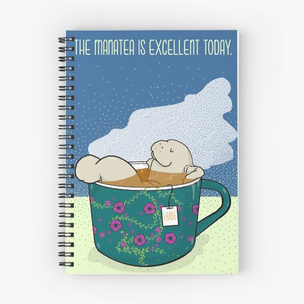 Item preview, The manatea is excellent today - manatee in teacup infused in shade designed and sold by tostoini.