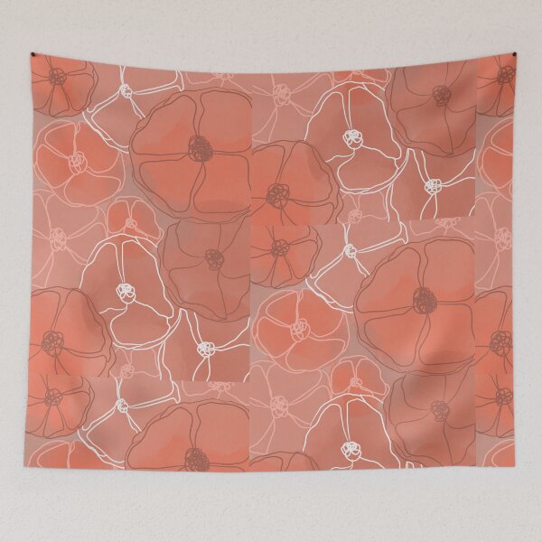 Item preview, orange flowers ||| whatthemichelle  designed and sold by whatthemichelle.