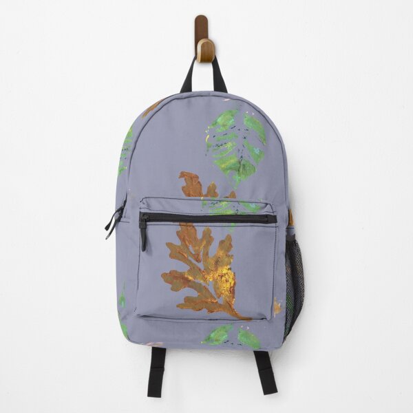 Item preview, Fall Oak Leaf in gray, autumn gold, brown, green designed and sold by djrunnels.