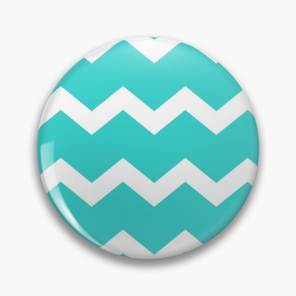 Robin's Egg Blue Teal Aqua Chevron Turquoise  Pin