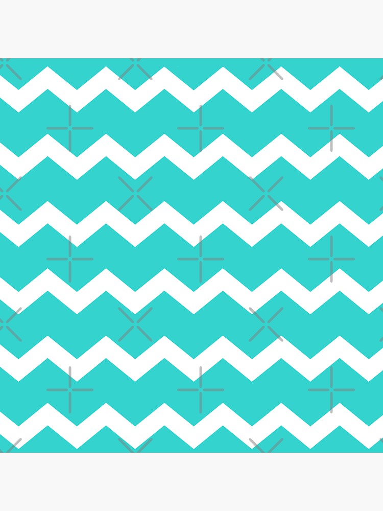 "Robin's Egg Blue Teal Aqua Chevron Turquoise " Sticker by ColorFlowArt