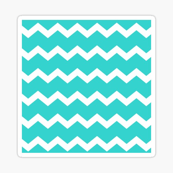 Robin's Egg Blue Teal Aqua Chevron Turquoise Sticker