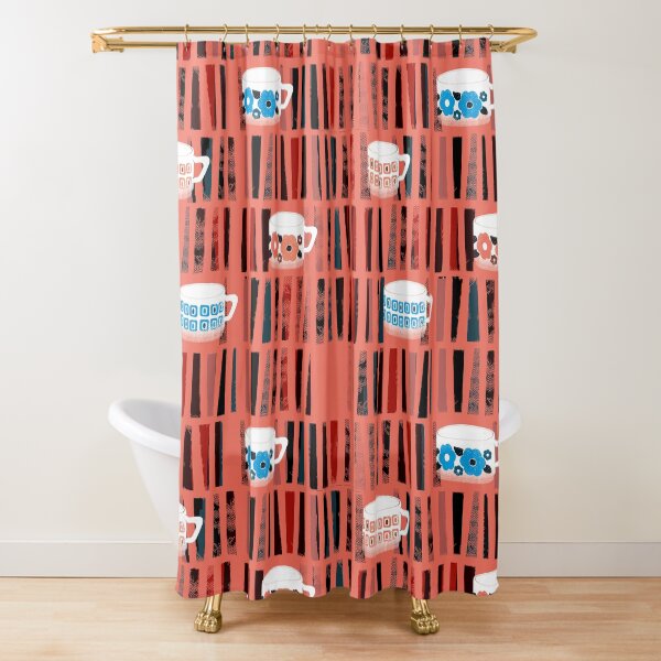 Grandma's coffee cups - a tea in the library? Shower Curtain