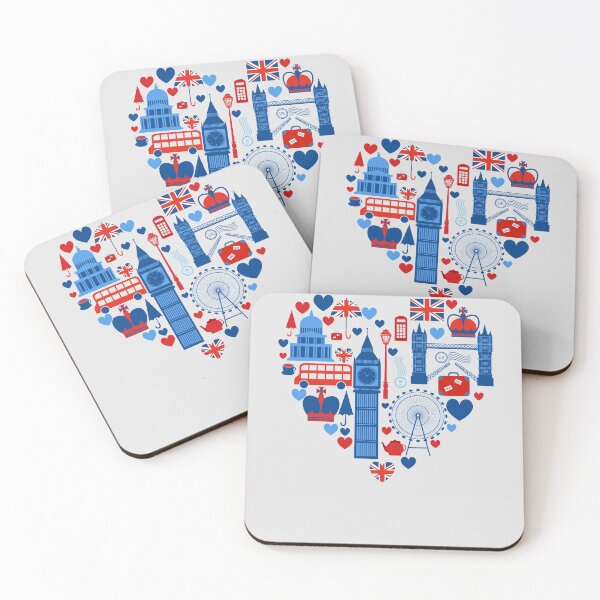 Item preview, London Love Heart  United Kingdom Pride British Souvenir UK Bus Big Ben Gift designed and sold by TopTeeShop.