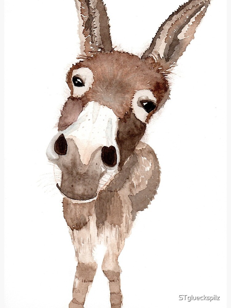 donkey watercolor