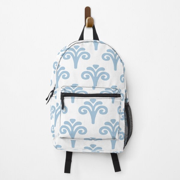 Artikelvorschau, Pretty Floral Scallop Fan Pattern 146 Light Blue entworfen und verkauft von tonymagnerart.