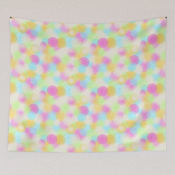 Item preview, Abstract drawing with circles in pastel colors designed and sold by lamarmarina.