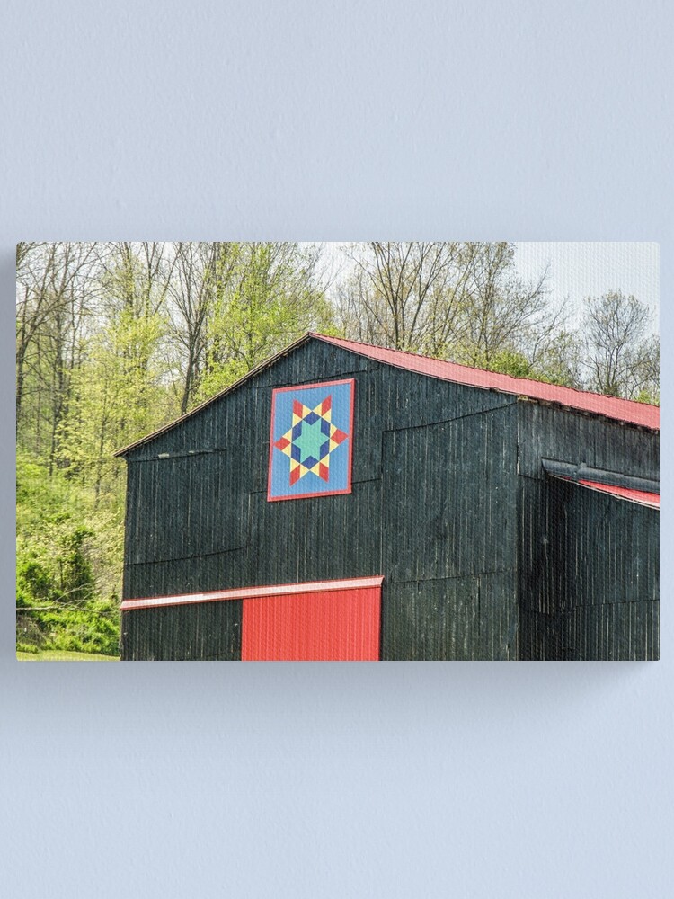 "Kentucky Barn Quilt 2" Canvas Print for Sale by mcstory Redbubble