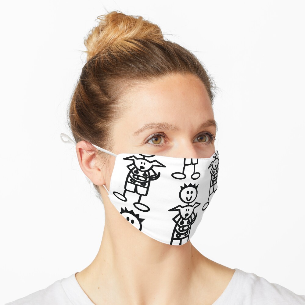 The boy with the spiky hair - white Mask