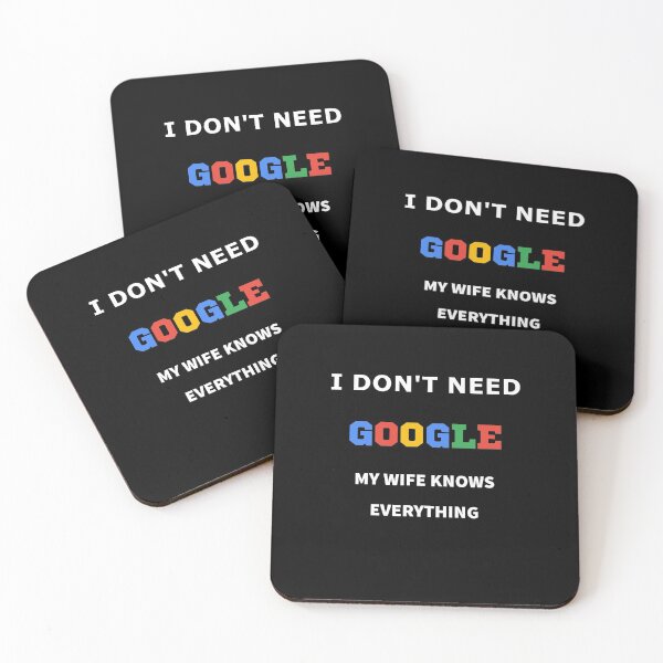 Item preview, iSalem I Don't Need Google, My Wife Knows Everything! | Funny Husband Dad Groom T-Shirt  designed and sold by iSalem.