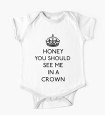 Honey, You Should See Me In A Crown (Black) One Piece - Short Sleeve