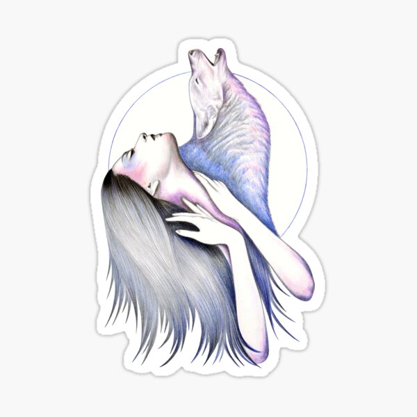 Wolf Woman Sticker