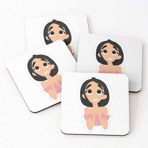 Item preview, Girl smiling black hair pink shirt by Jelly pineapple designed and sold by Milis-Cmind.