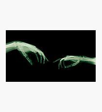 The Creation of Adam (Michelangelo) two hands under x-ray Photographic Print