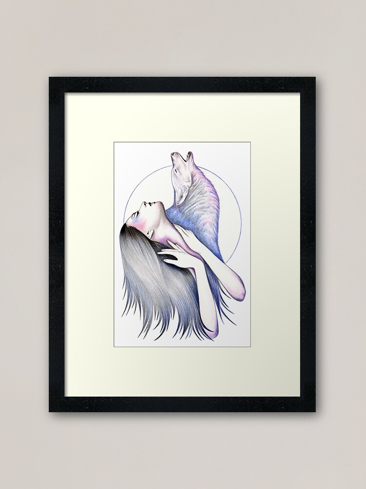 Alternate view of Wolf Woman Framed Art Print