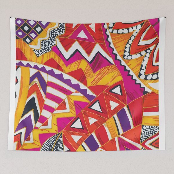 Item preview, African Geometric Abstract  Inspired Batik designed and sold by Leslie Rogers Todder.