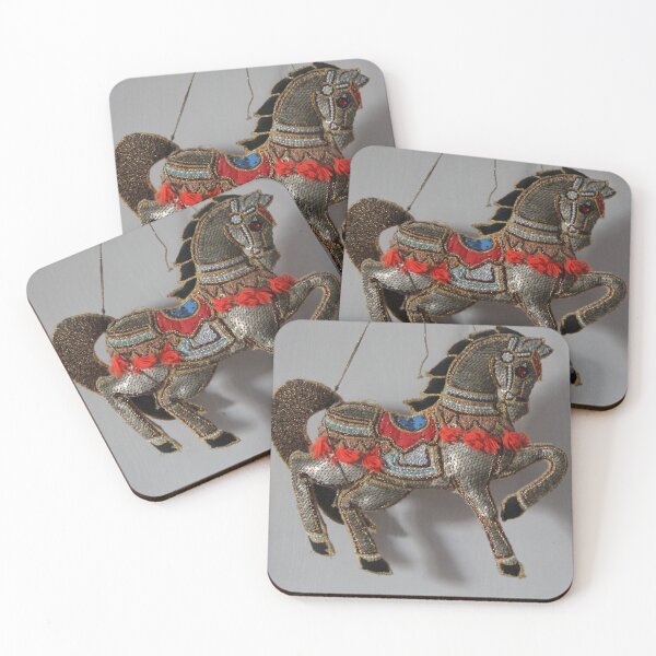 Item preview, Colorful decorative horse in metallic sequins and embroidery designed and sold by EstelleRossetti.