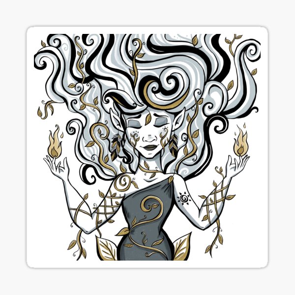 Fire & Earth Sticker