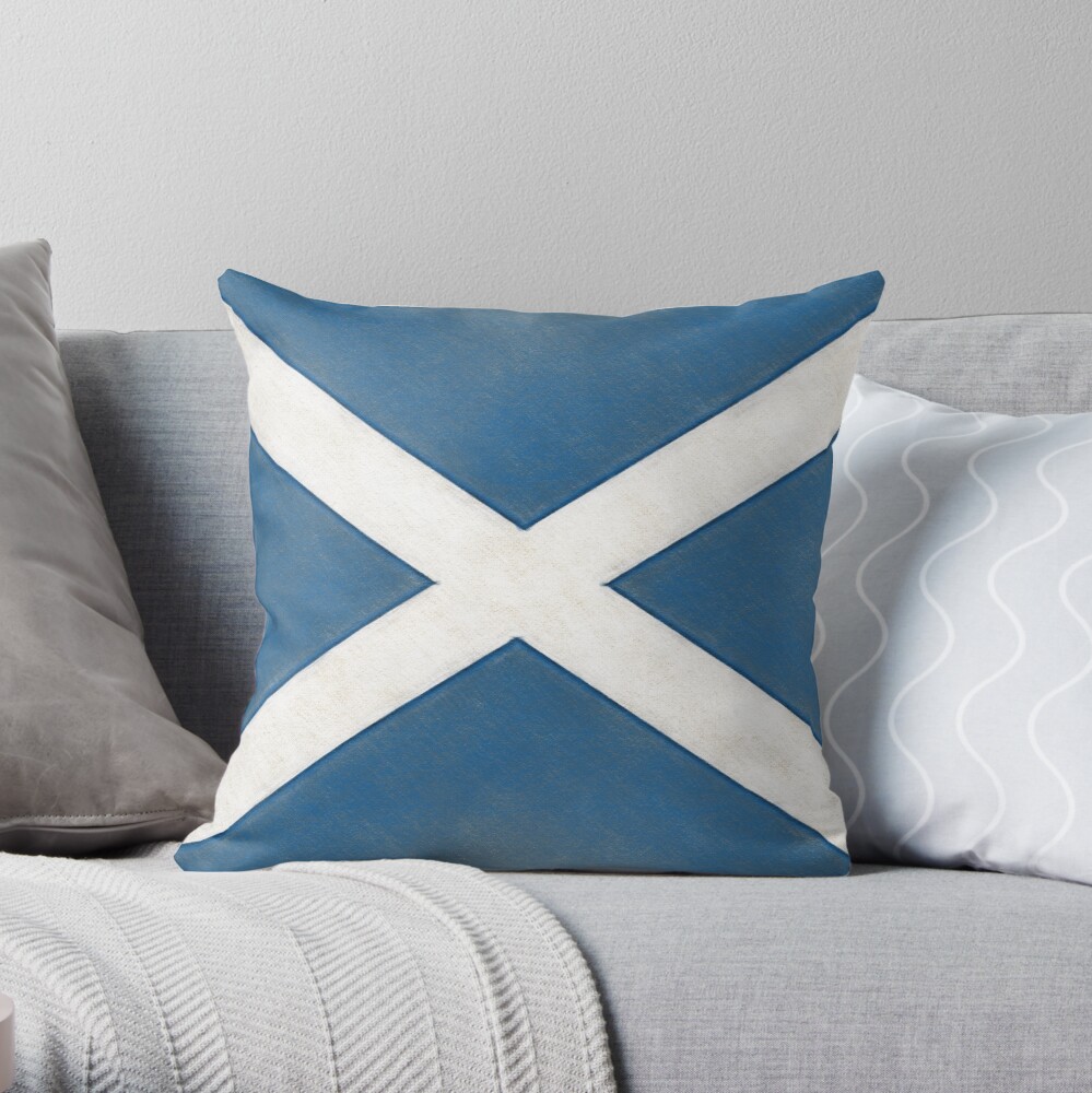 Scotland Flag Throw Pillow
