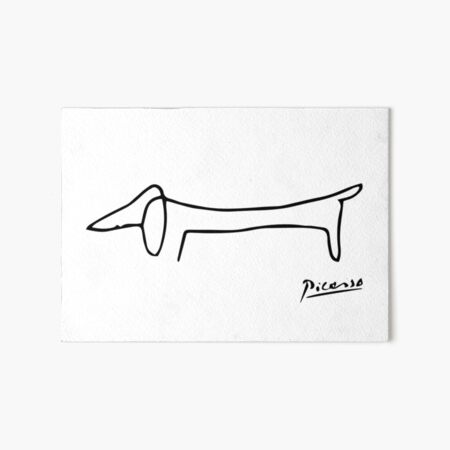Dog (Lump) Artwork, Picasso Sketch Reproduction Art Board Print