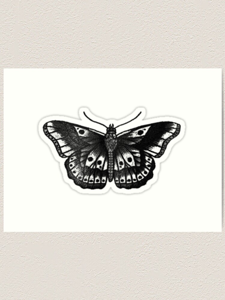 Harry Styles Butterfly Tattoo Art Print By Hsfool Redbubble