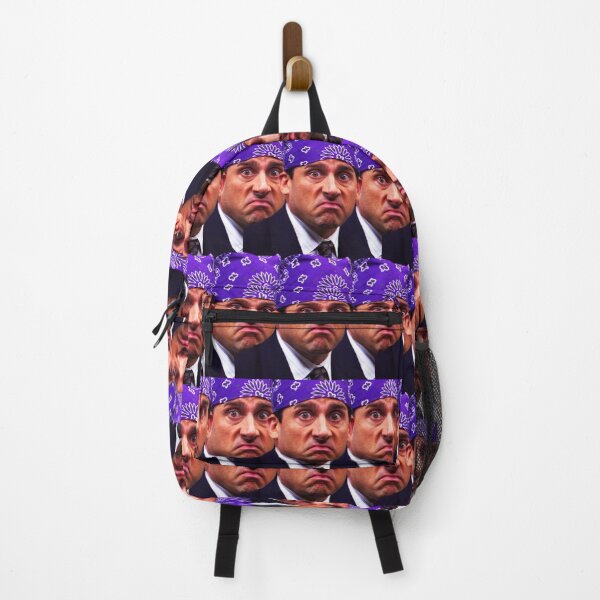 Prison Mike Funny Office Michael Scott Repeat Pattern Backpack