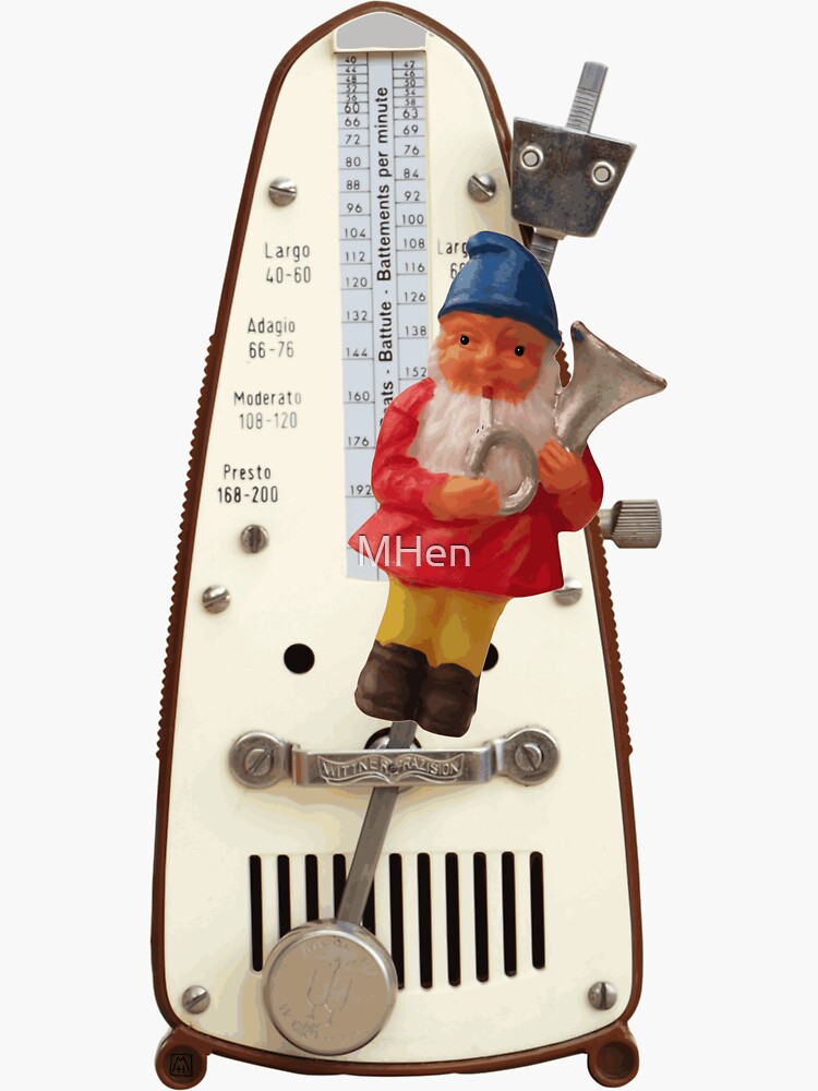 "Metronome Gnome" Sticker for Sale by MHen Redbubble