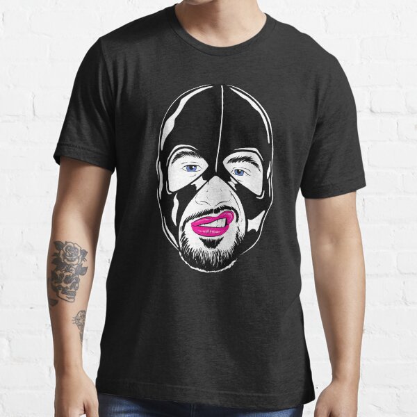 Facekini Black Rubber, pink lips Essential T-Shirt