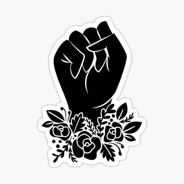 Floral Fist Sticker