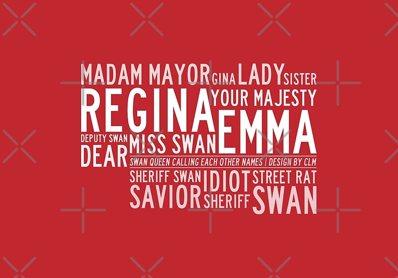 "Swan Queen Nicknames (red)" by CLMdesign Redbubble