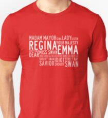Swan Queen Nicknames (red) Unisex T-Shirt