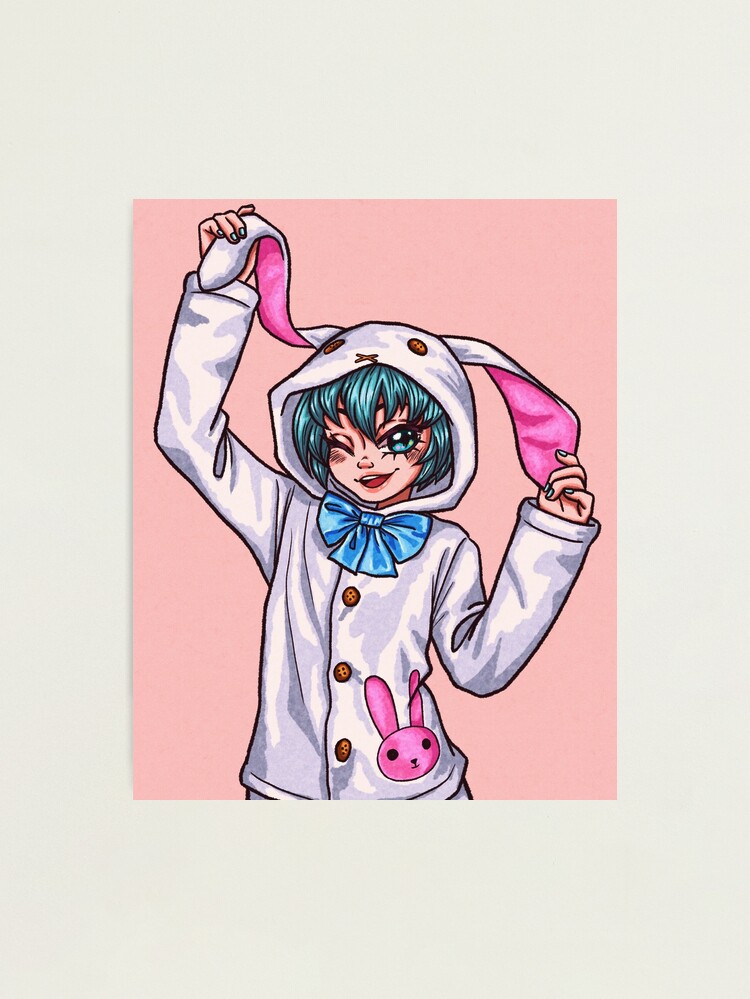 Bunny Ears Hoodie Miku Photographic Print for Sale by hayleypikeart Redbubble