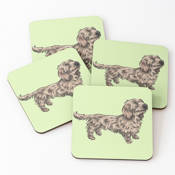 Item preview, Wire Haired Dachshund | Cream | Cute Dog Art designed and sold by shirinsart.