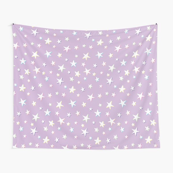 Item preview, Rainbow Stars on Lavender - White Overlay designed and sold by fancyashell.