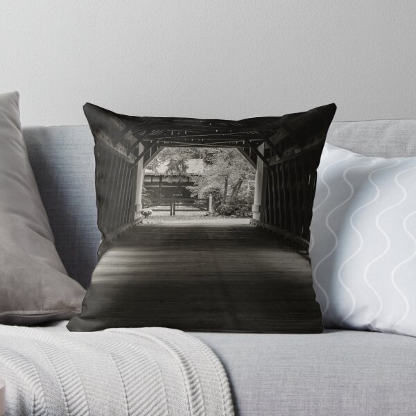 Uhlerstown Covered Bridge III Throw Pillow