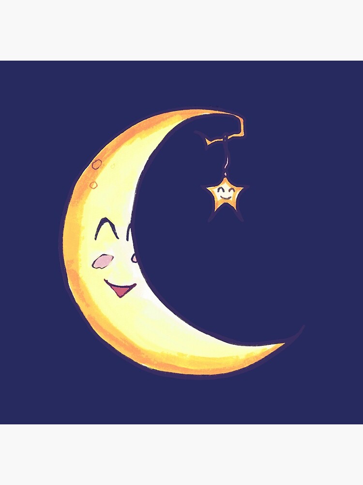 Buenas noches luna dibujos animados | Postal