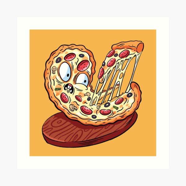 Pizza emoji slice | fast food art Art Print