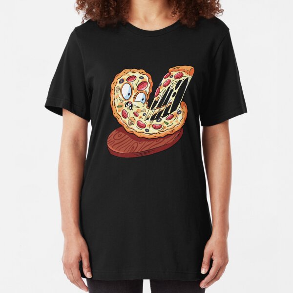 Pizza emoji slice | fast food art Slim Fit T-Shirt