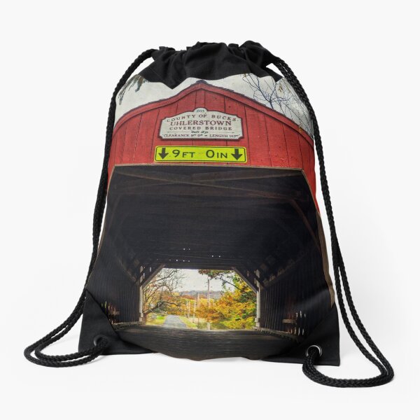 Uhlerstown Covered Bridge IV Drawstring Bag