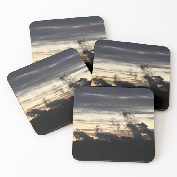 Item preview, Sunset over a nuclear power plant designed and sold by EstelleRossetti.