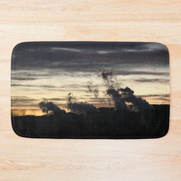 Item preview, Sunset over a nuclear power plant designed and sold by EstelleRossetti.