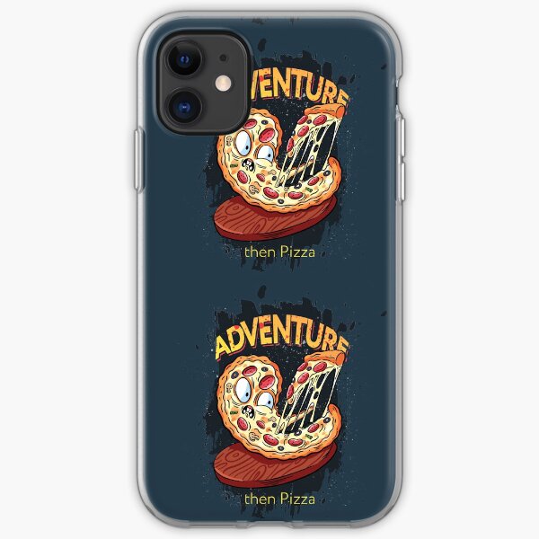 Adventure then pizza | emoji slice | fast food art iPhone Soft Case