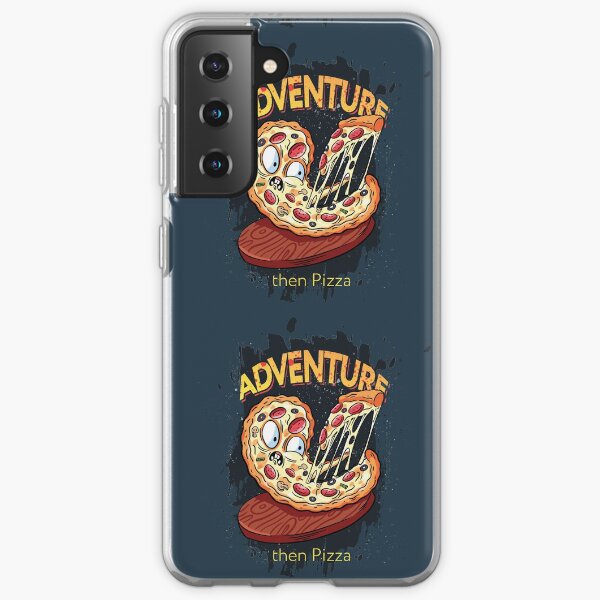 Adventure then pizza | emoji slice | fast food art Samsung Galaxy Soft Case