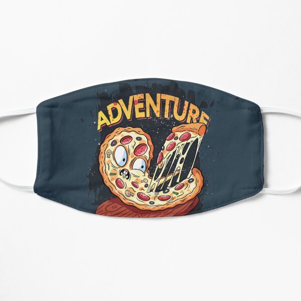 Adventure then pizza | emoji slice | fast food art Mask