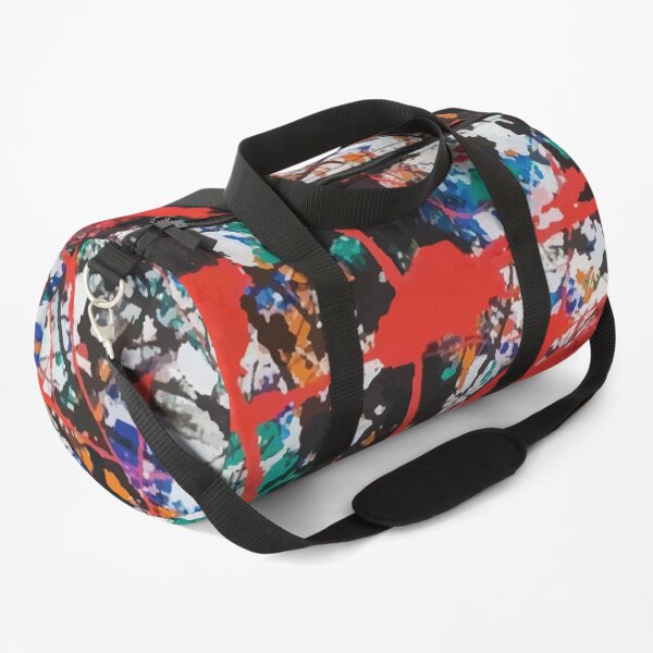 Jackson Pollock, vectorised and digitally modified, fine art decor and clothing Duffle Bag