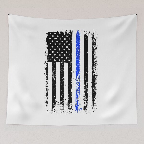 Item preview, Back the Blue Thin Blue Line American Flag Police Support designed and sold by graphicmeyou.